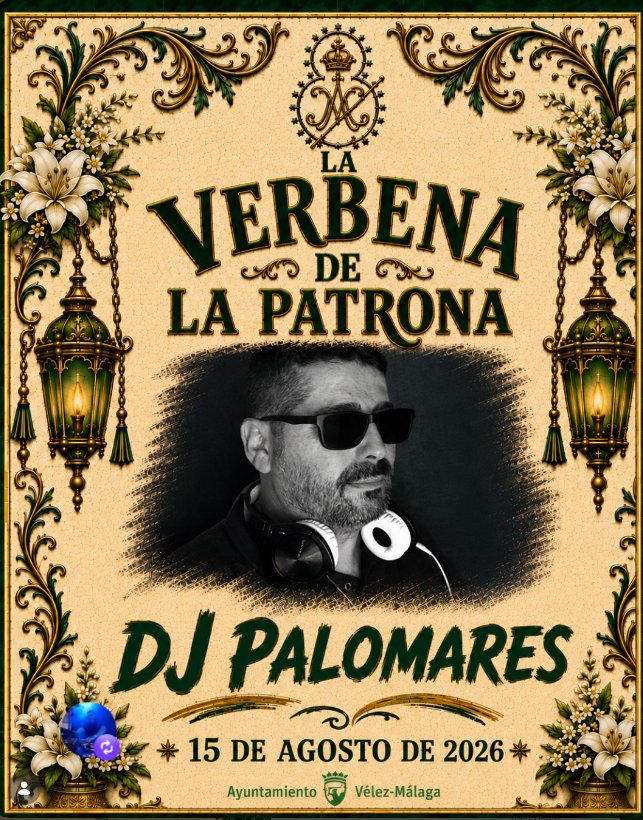 Cartel La Verbena de la Patrona con DJ Palomares